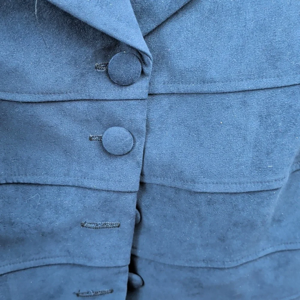 Jessica Howard Navy Button-Up Blazer 16W Nwt - Picture 3 of 7